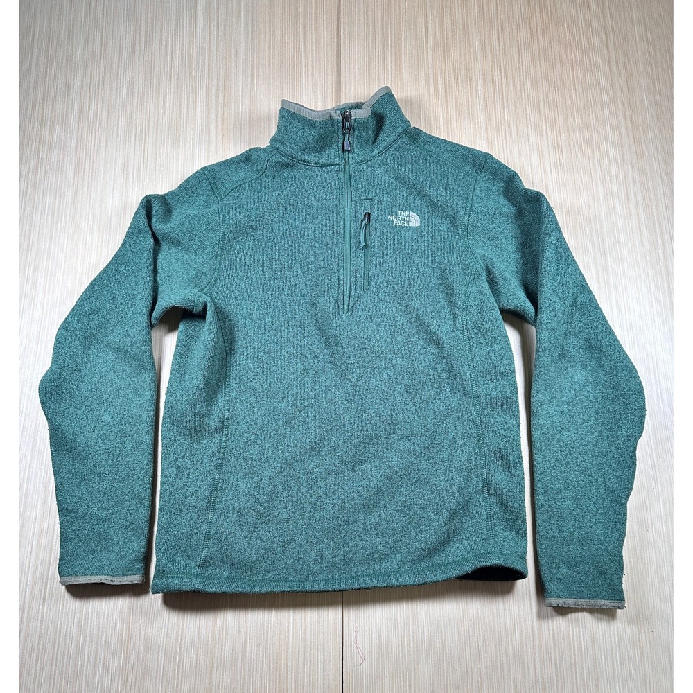 The North Face Never Stop Exploring Knit Jacket Mens S Green Lined Quarter Zip